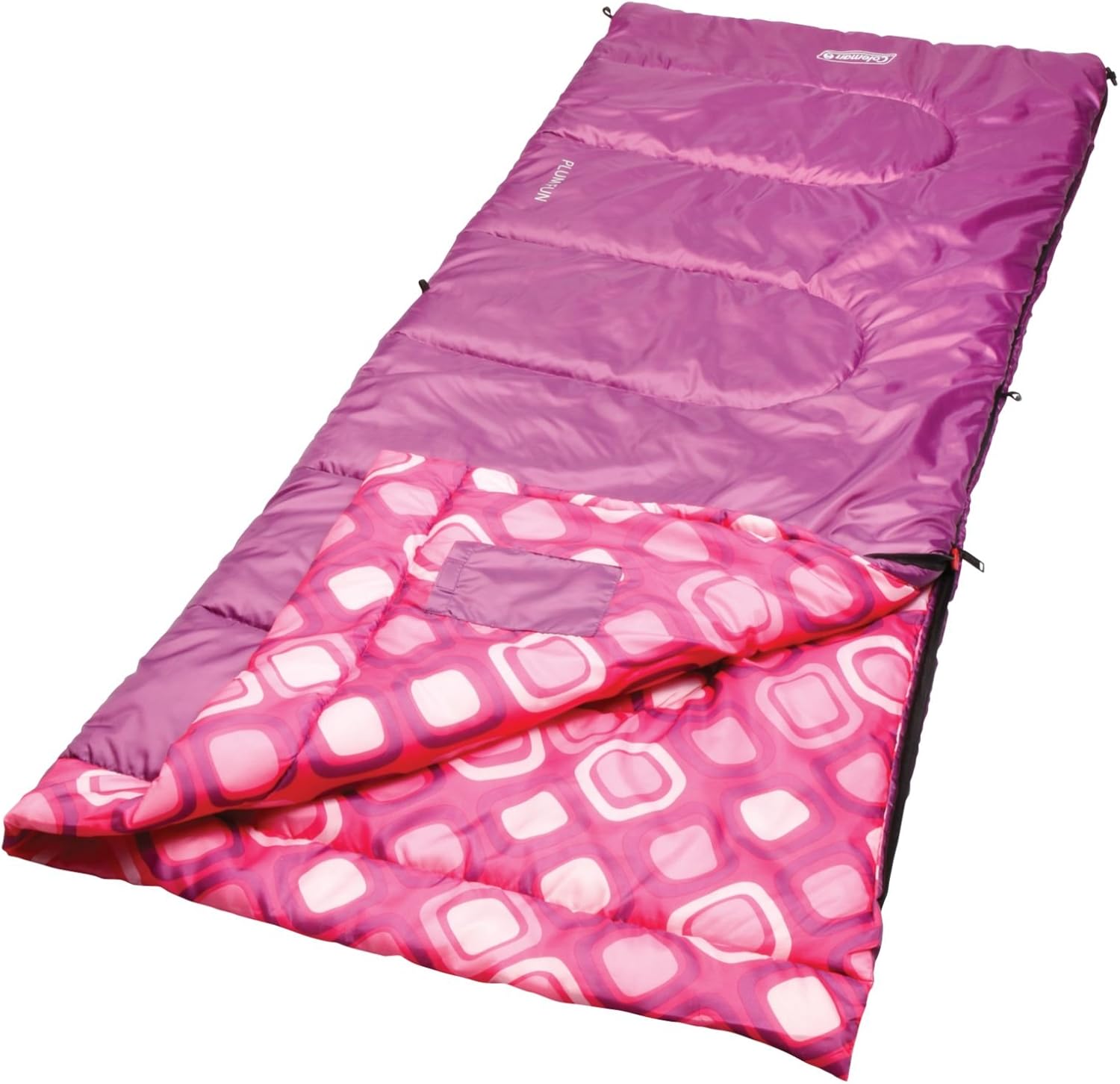 Portable kids sleeping bag with handle for travel and overnight stays