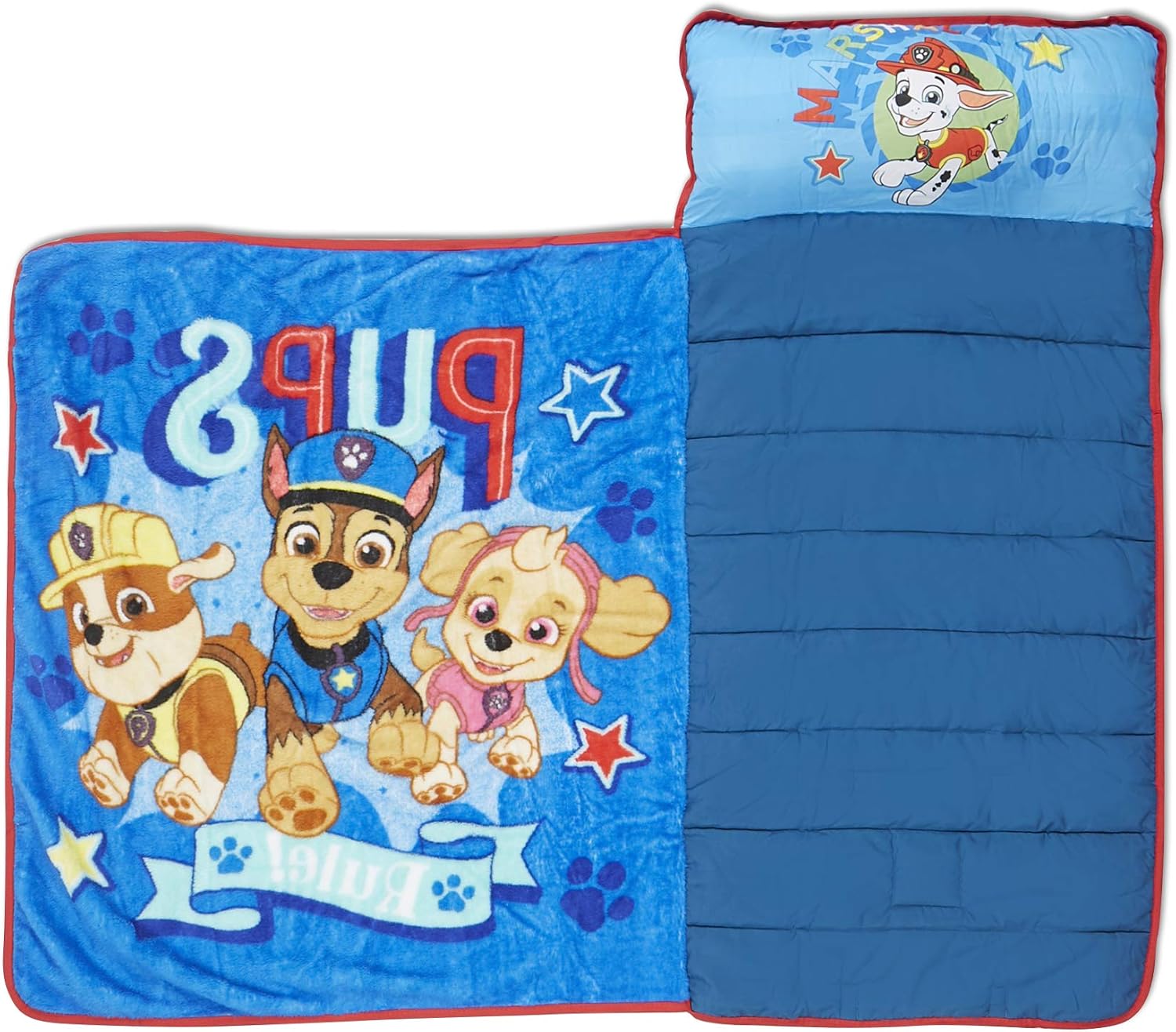 Boys sleepover sleeping bag with durable zippers and playful prints
