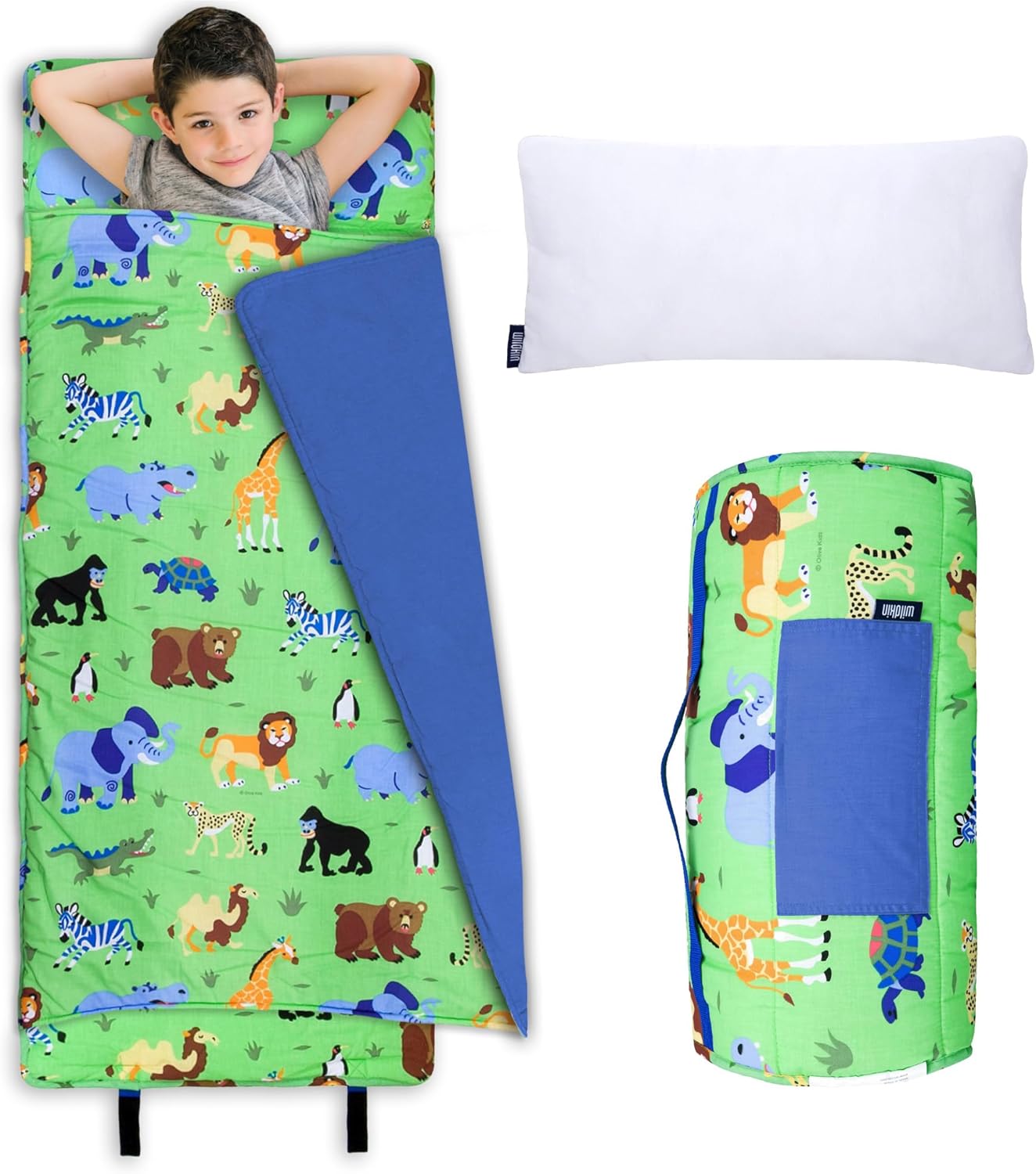 Zip-together kids sleeping bag for siblings or shared sleepovers